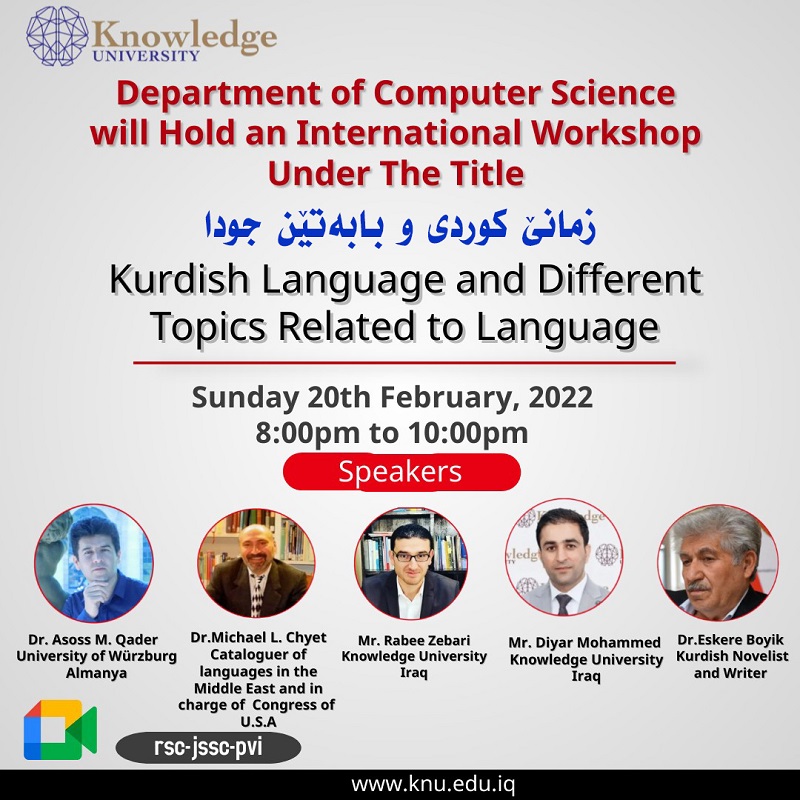 Kurdish Language and Different Topics Related to language International Workshop