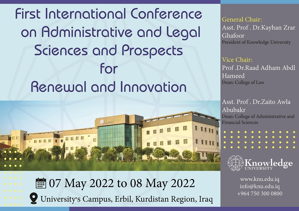 1st International Conference on Administrative and Legal Sciences and Prospects for Renewal and Innovation (ICALSRI)