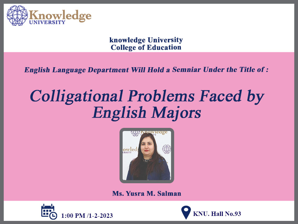 Colligational Problems faced by English Majors