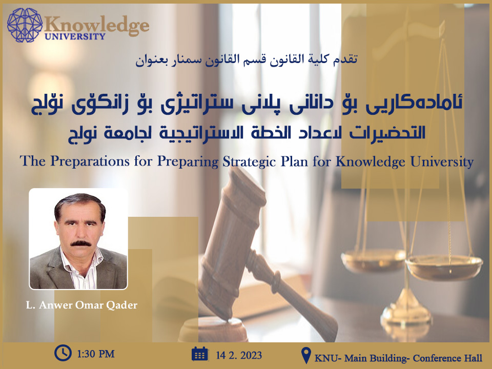 The preparations for preparing strategic plan for Knowledge University