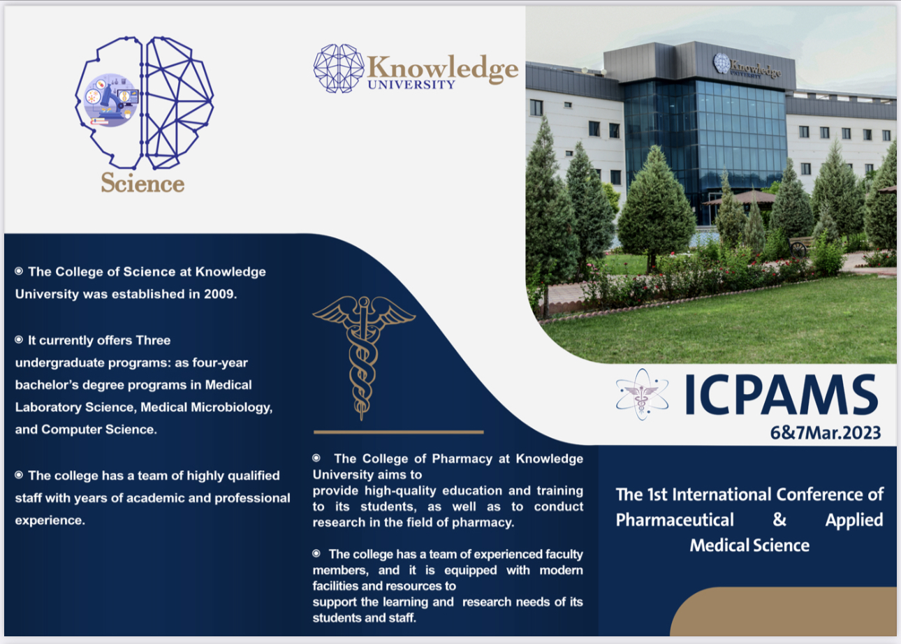 The 1st International Conference of Pharmaceutical & Applied Medical Science/ Day 1