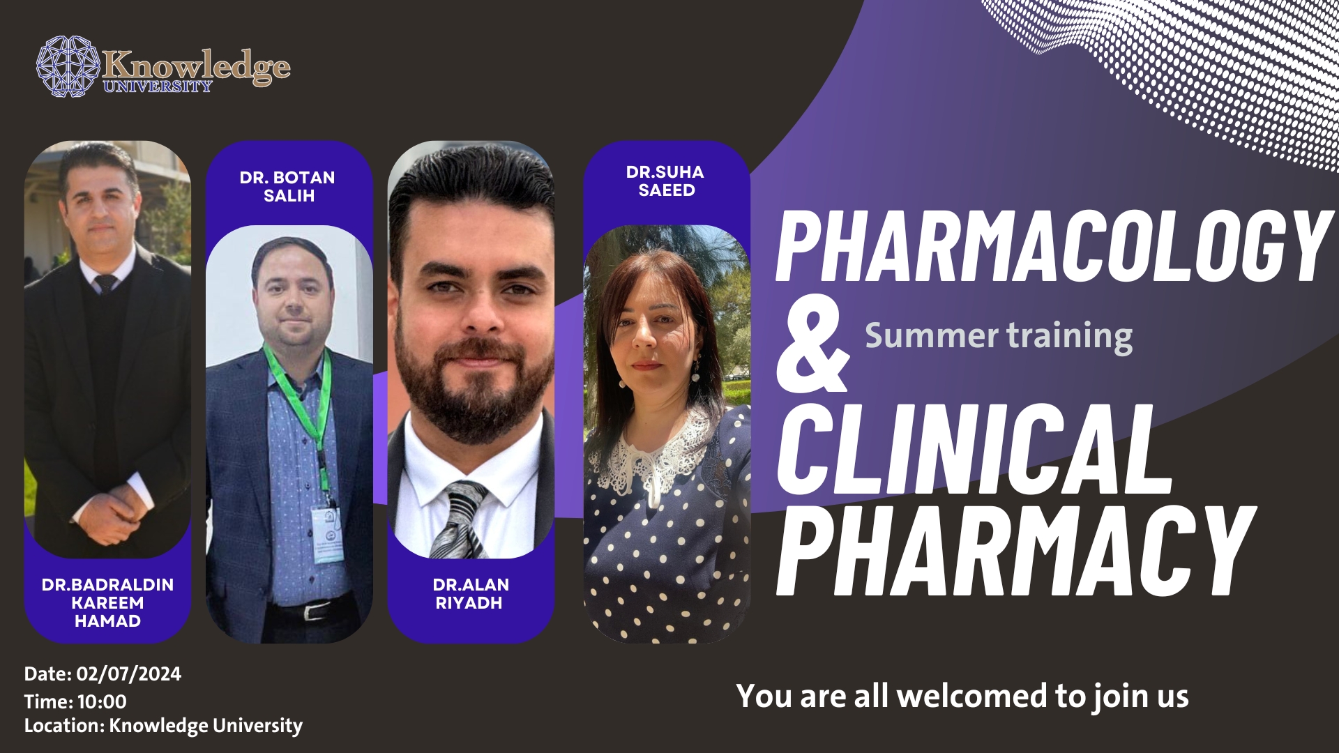 pharmacology and clinical pharmacy training