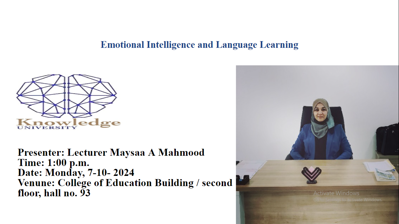 Emotional Intelligence and Language Learning