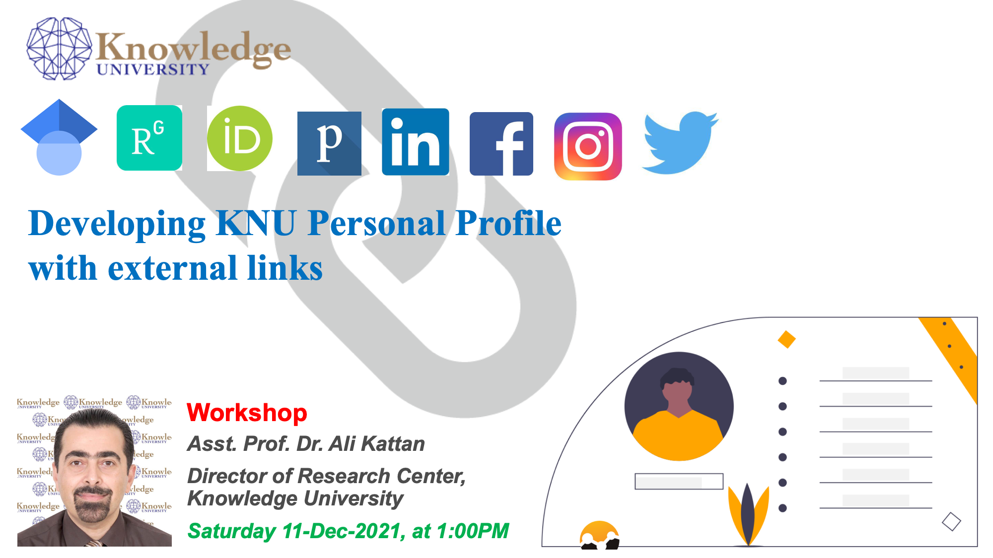 Developing KNU Personal Profile with external links