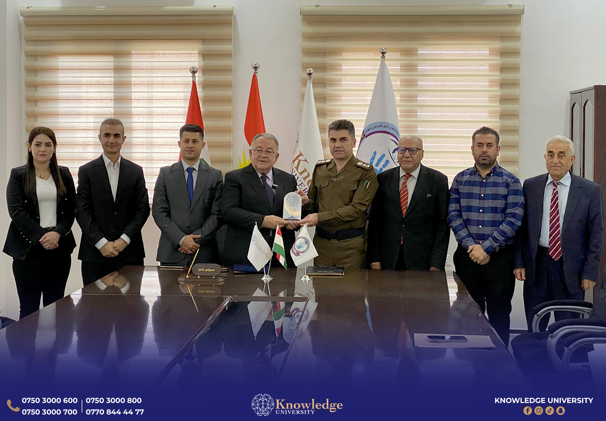 Knowledge University signs an MoU with the Erbil Directorate for Combating Violence Against Women and Families