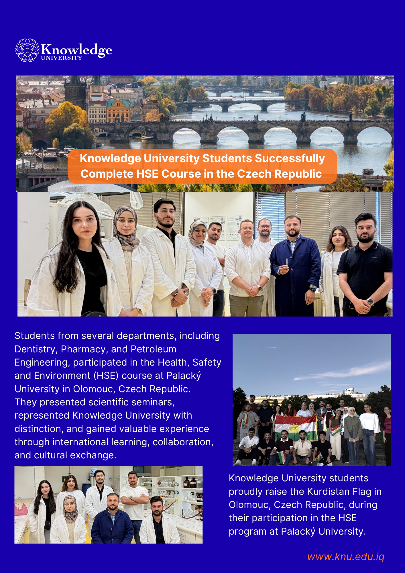 Knowledge University Students Successfully Complete HSE Course in the Czech Republic