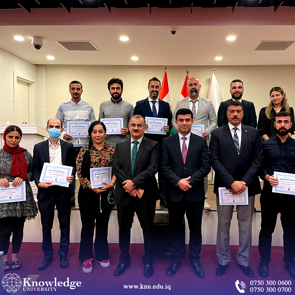 Certificates of appreciation were awarded by the Presidency of Knowledge University to the staff