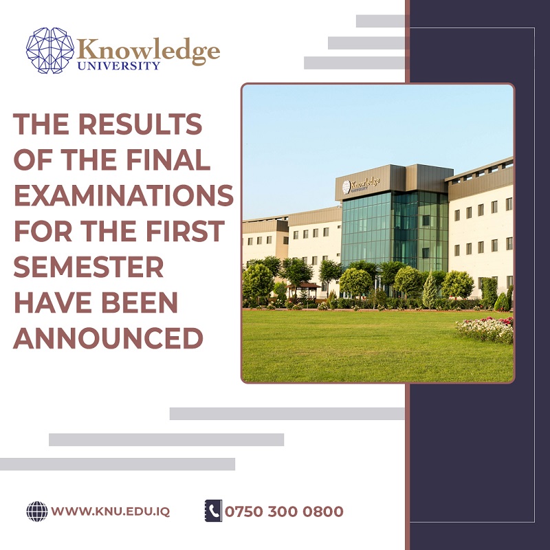 The results of the final examinations for The First Semester have been announced