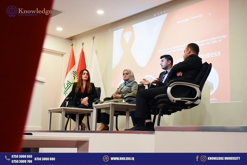 Directorate of the health and safety - knowledge University held a workshop under the title of (Cancer Awareness)>
