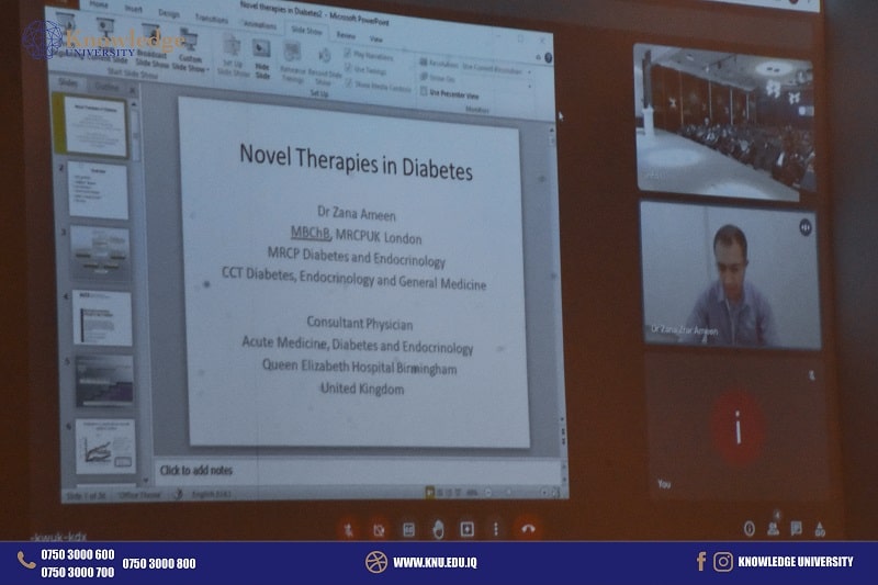 College of Pharmacy / Knowledge University held a workshop under the title of (Together we tackle Diabetes pandemic)>